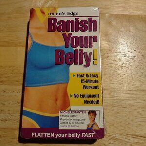 Womens Edge "Banish Your Belly!" Fitness VHS Tape 15-Minute Workouts No Equipmen